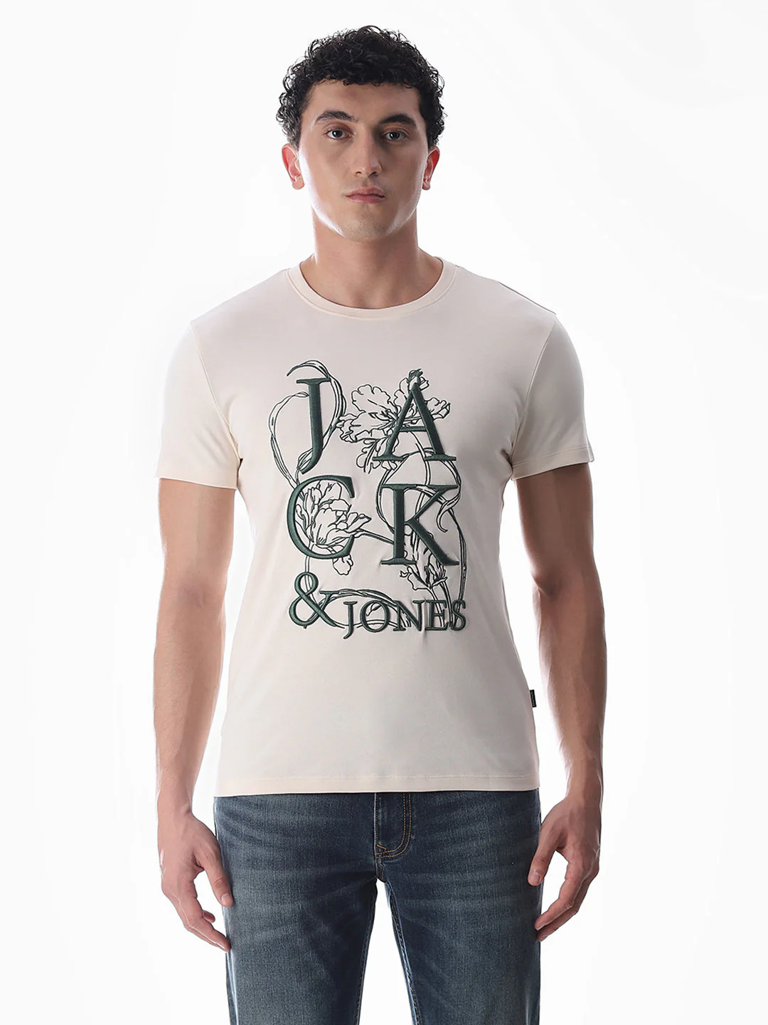 Embroidered Print Cotton T-shirt - Image 8