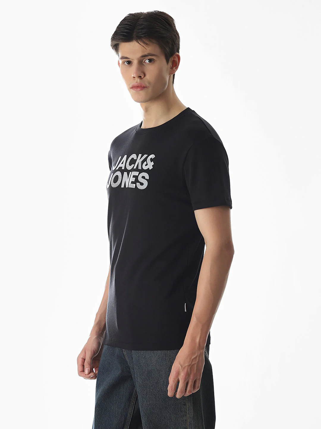 Slim Fit Printed T-shirt - Black - Image 3