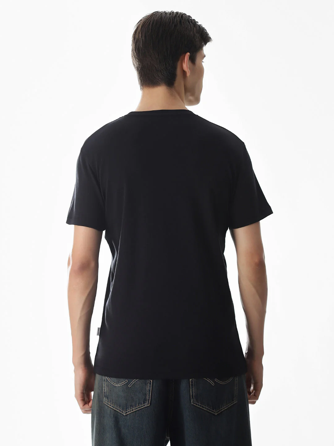 Slim Fit Printed T-shirt - Black - Image 4