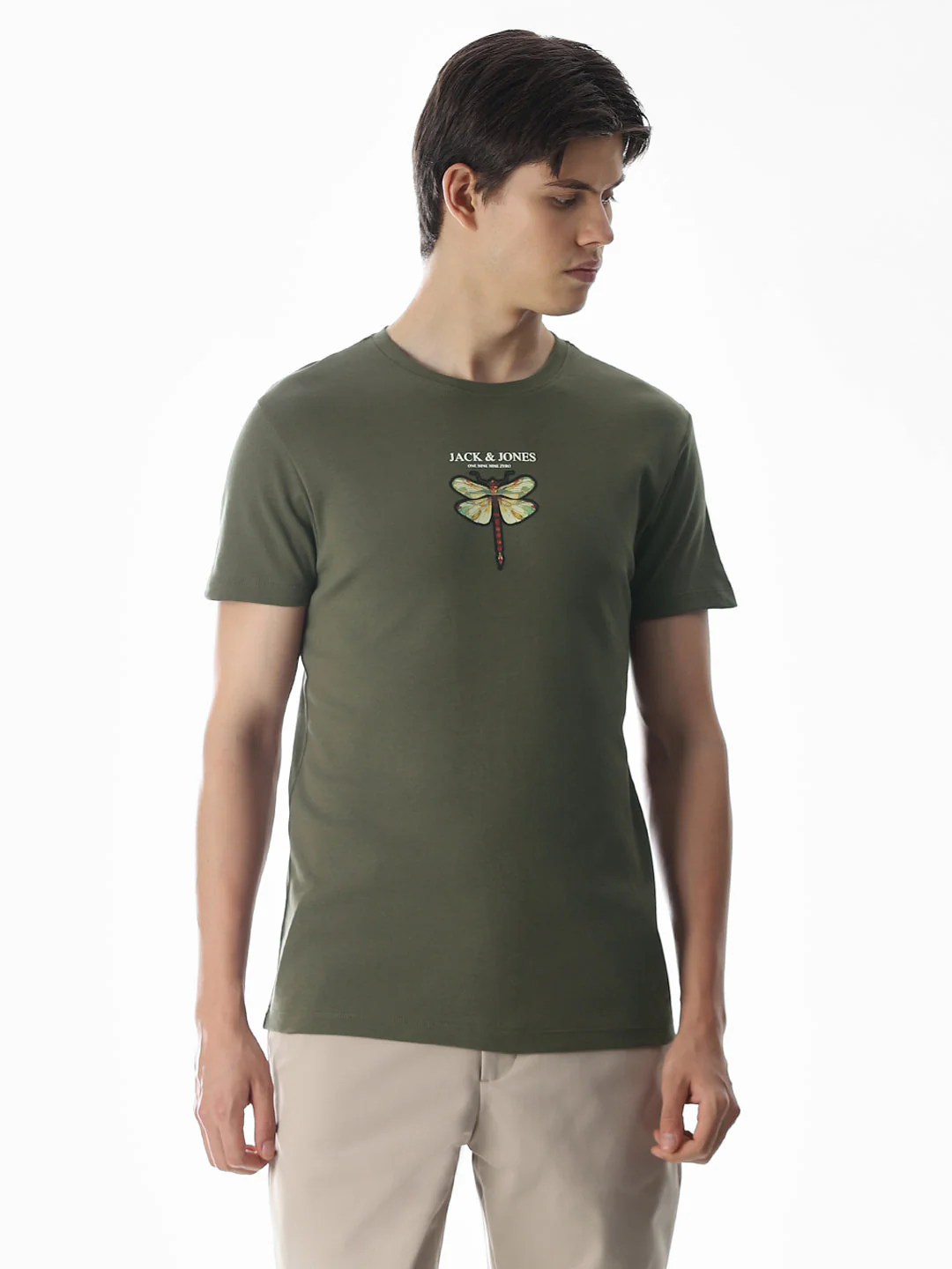 Dragonfly Print Cotton T-shirt - Image 2
