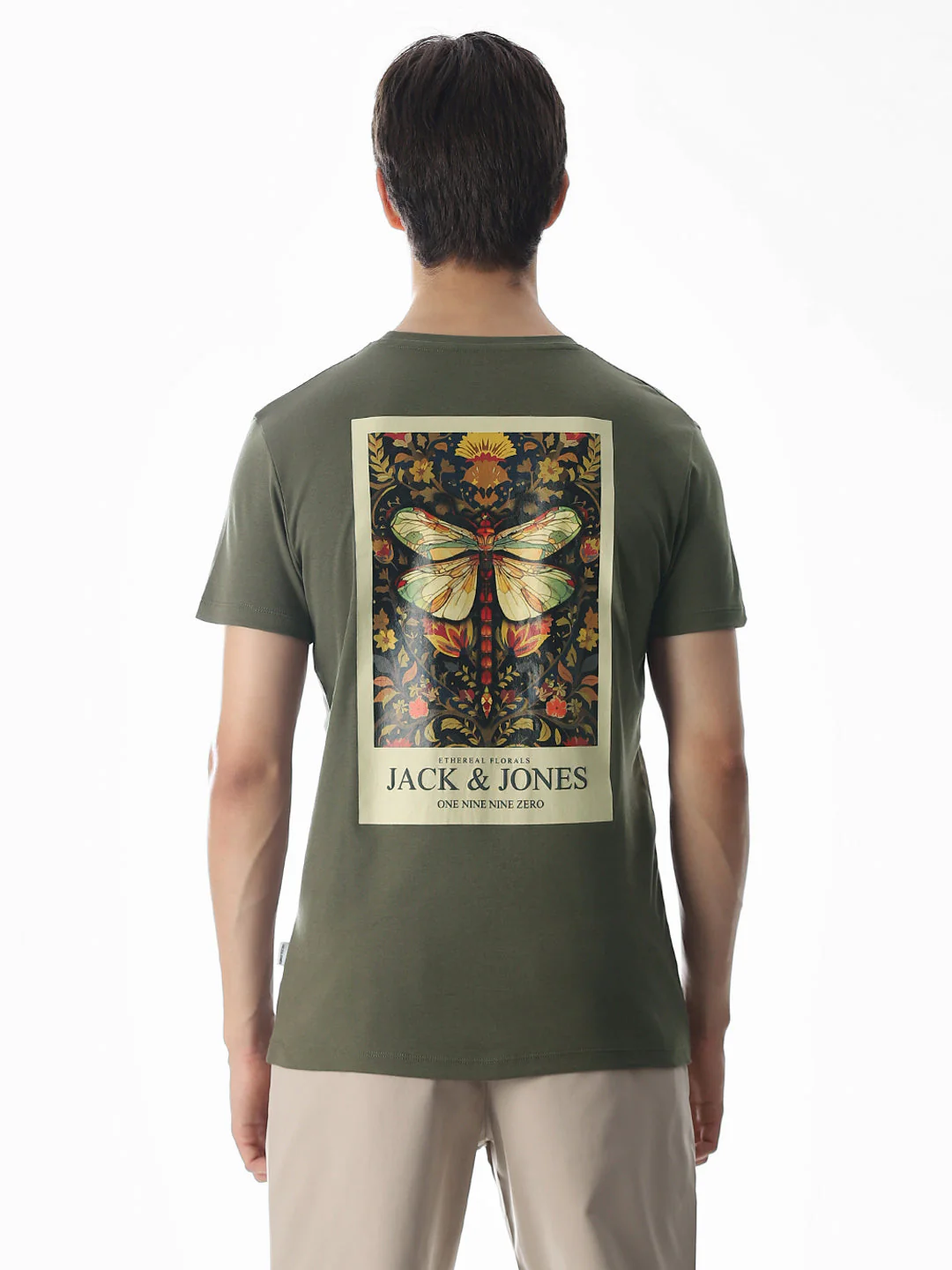 Dragonfly Print Cotton T-shirt - Image 9