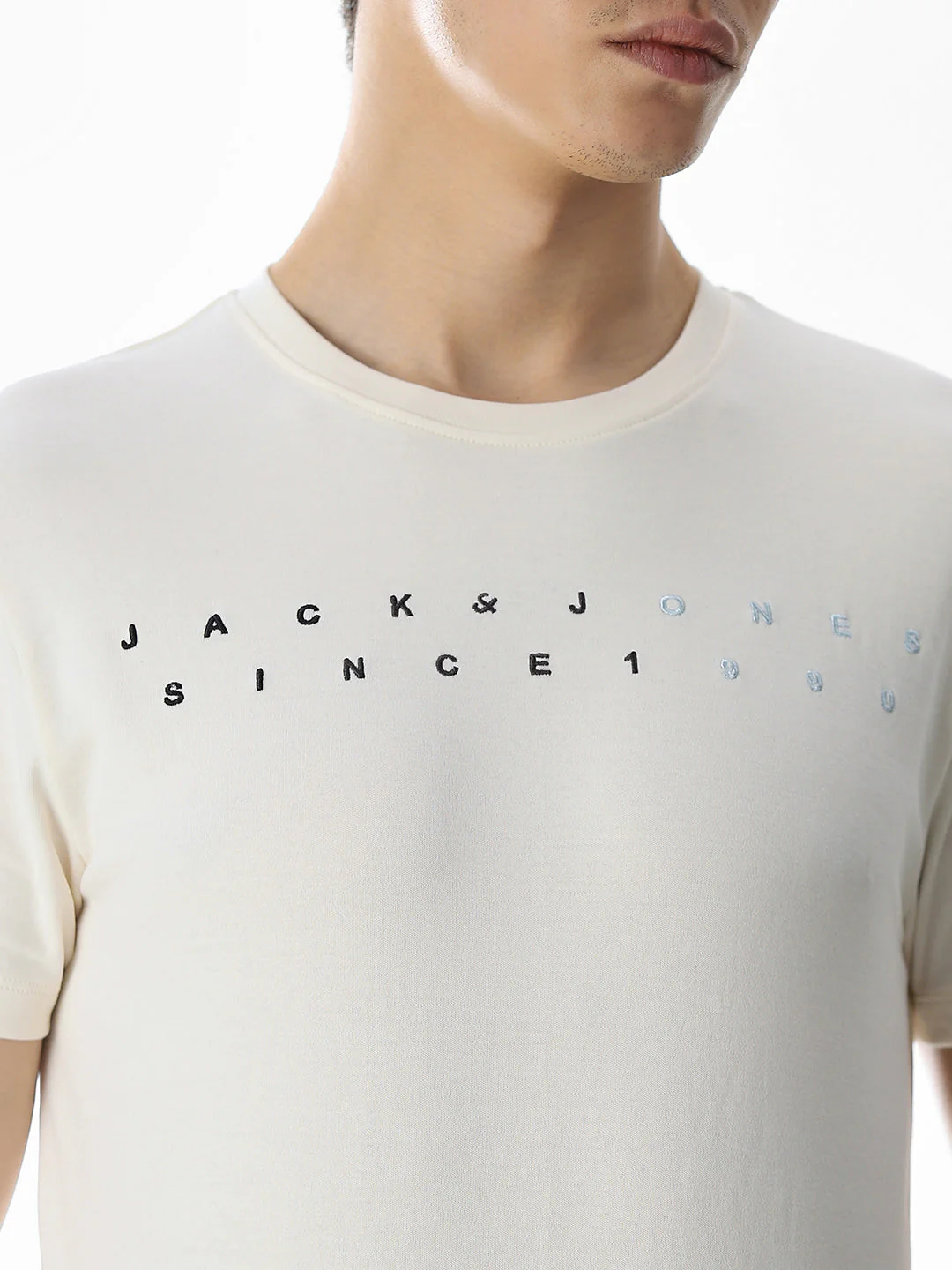 Embroidered Print T-Shirt - White - Image 5