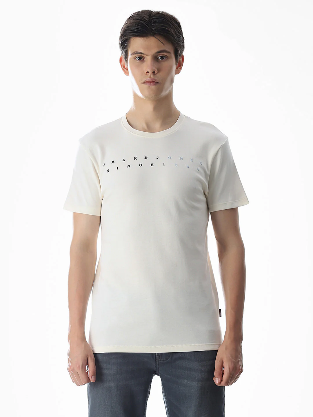 Embroidered Print T-Shirt - White - Image 8