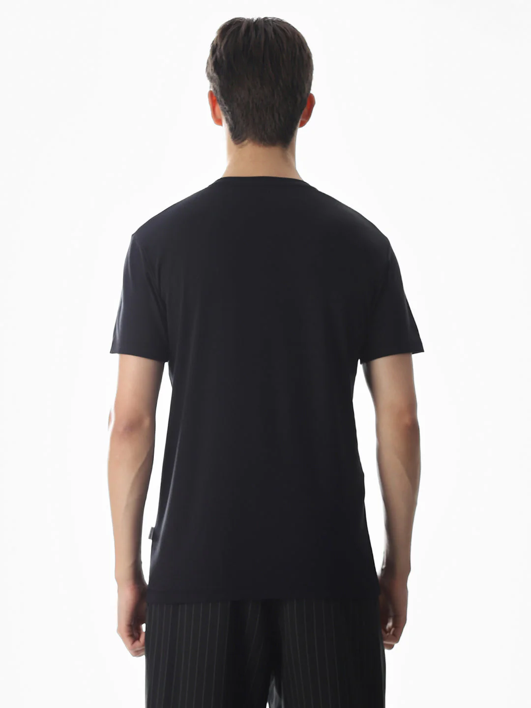 Slim Fit Crew Neck T-shirt - Black - Image 9