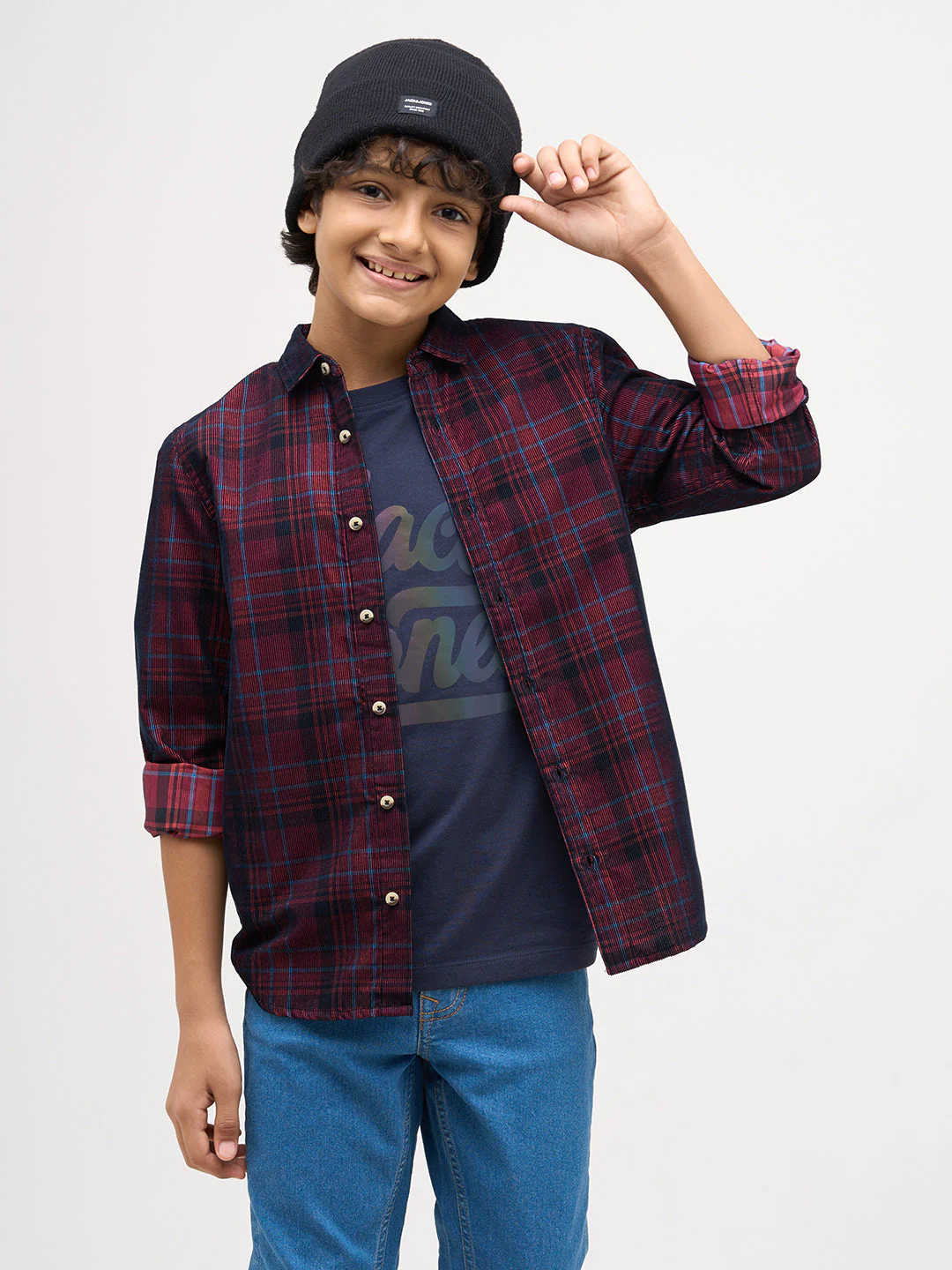 Boys Check Cotton Shirt