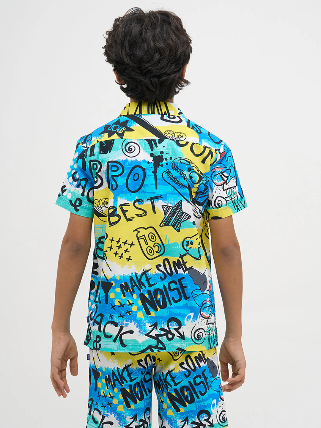 Blue Printed Cotton Shirt - Image 9