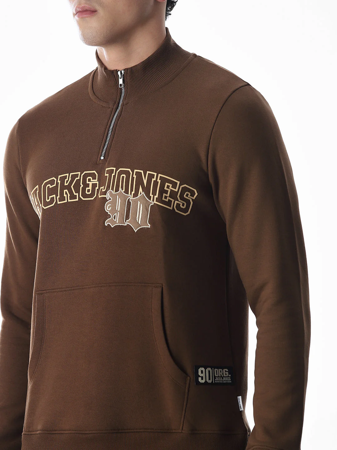 Brown Embroidered Print Sweatshirt - Image 5