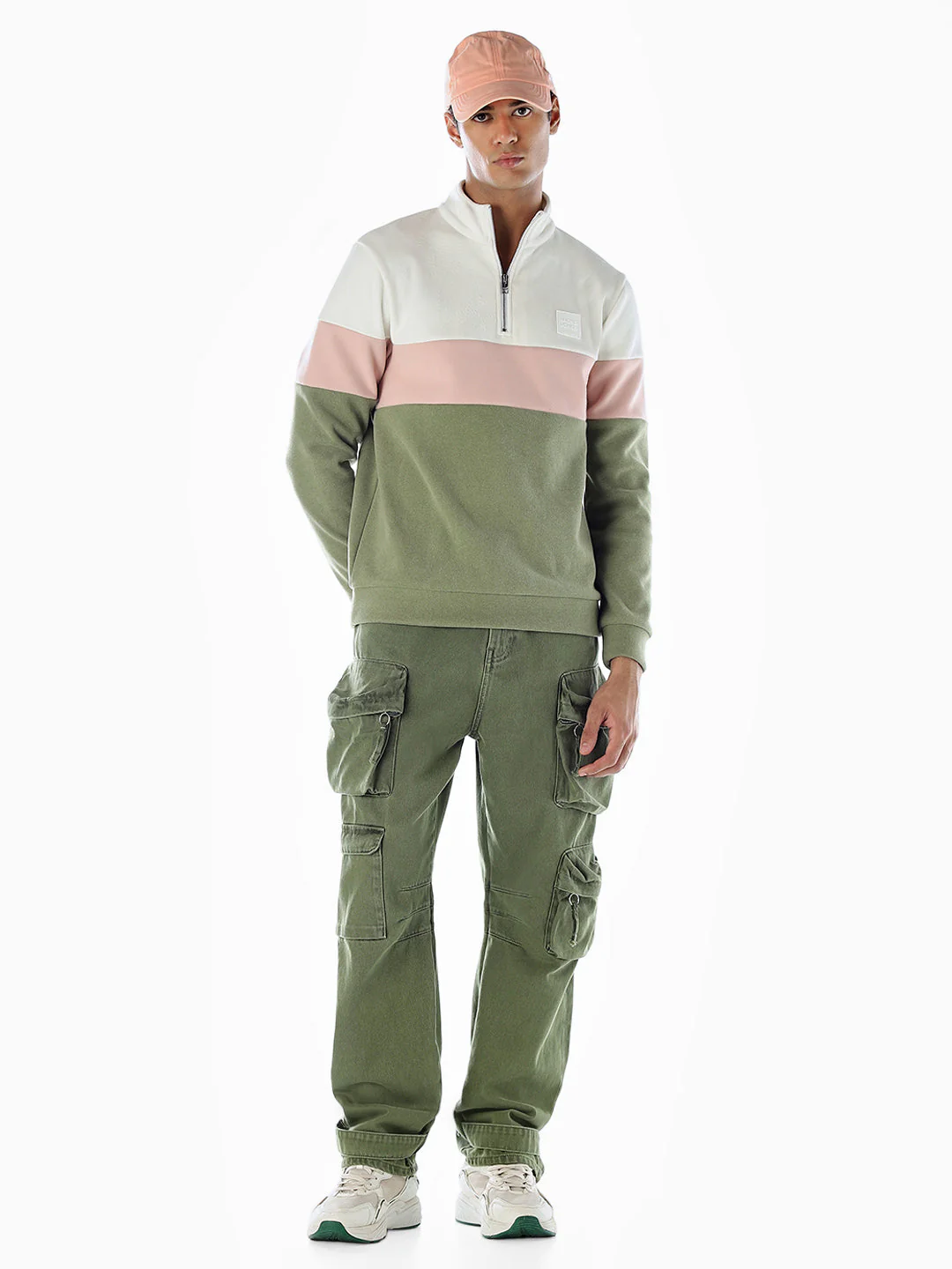 High Neck Colourblocked Sweatshirt - Image 6