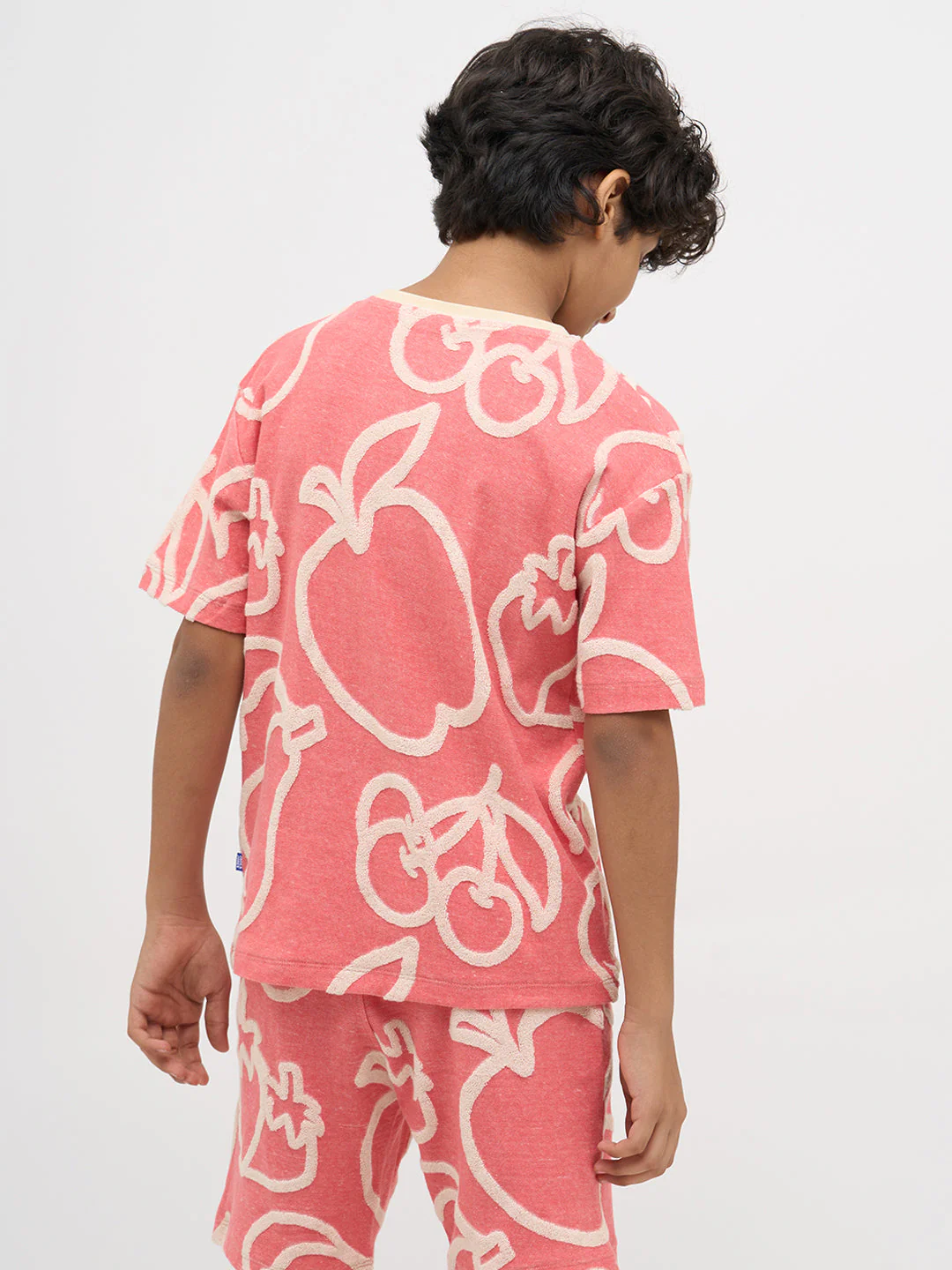 Pink Jacquard Oversized T-Shirt - Image 4