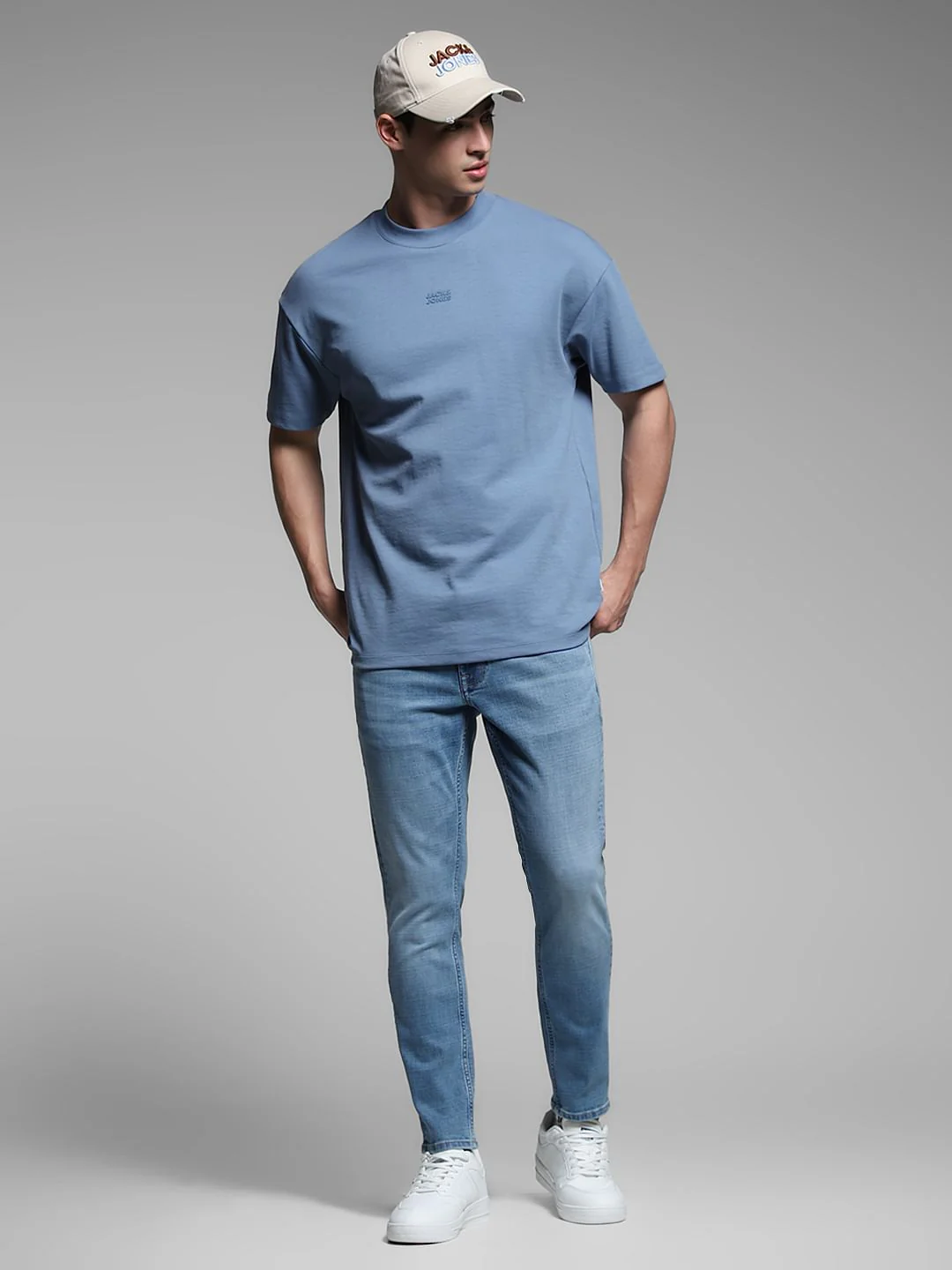 Light Blue Brak Slim Fit Cropped Jeans - Image 6