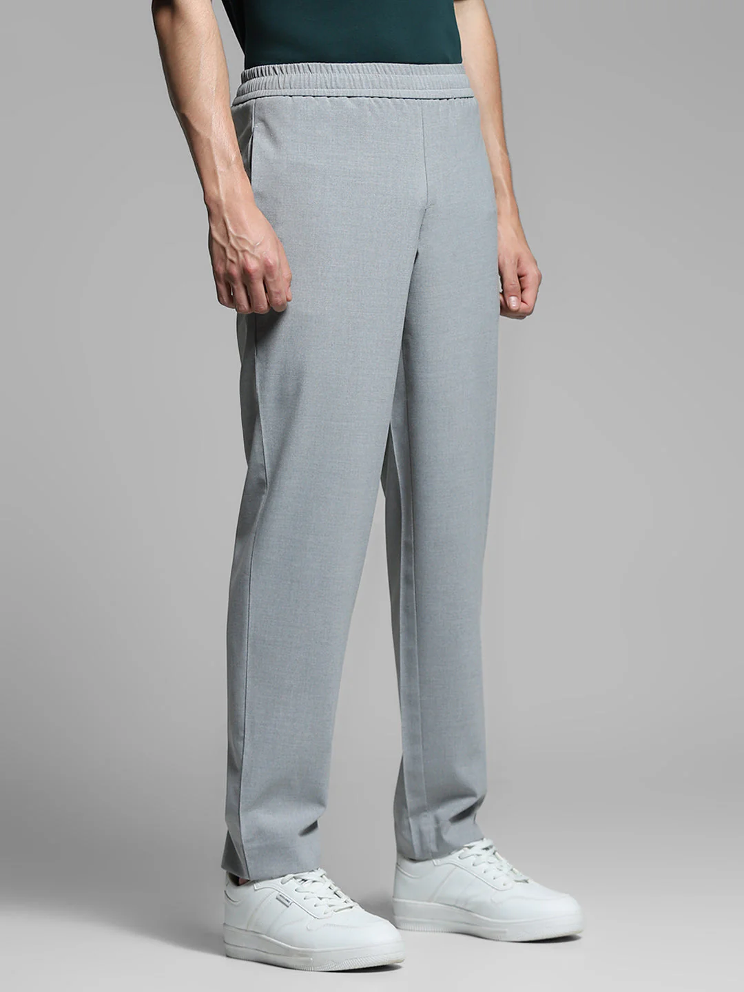 Light Grey Slim Fit Chinos - Image 2
