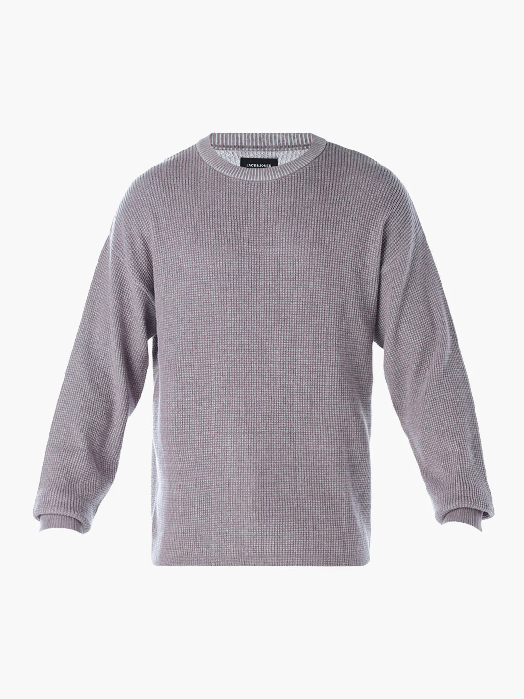 Textured Stretch Oversized  Pullover - Grey - Image 7
