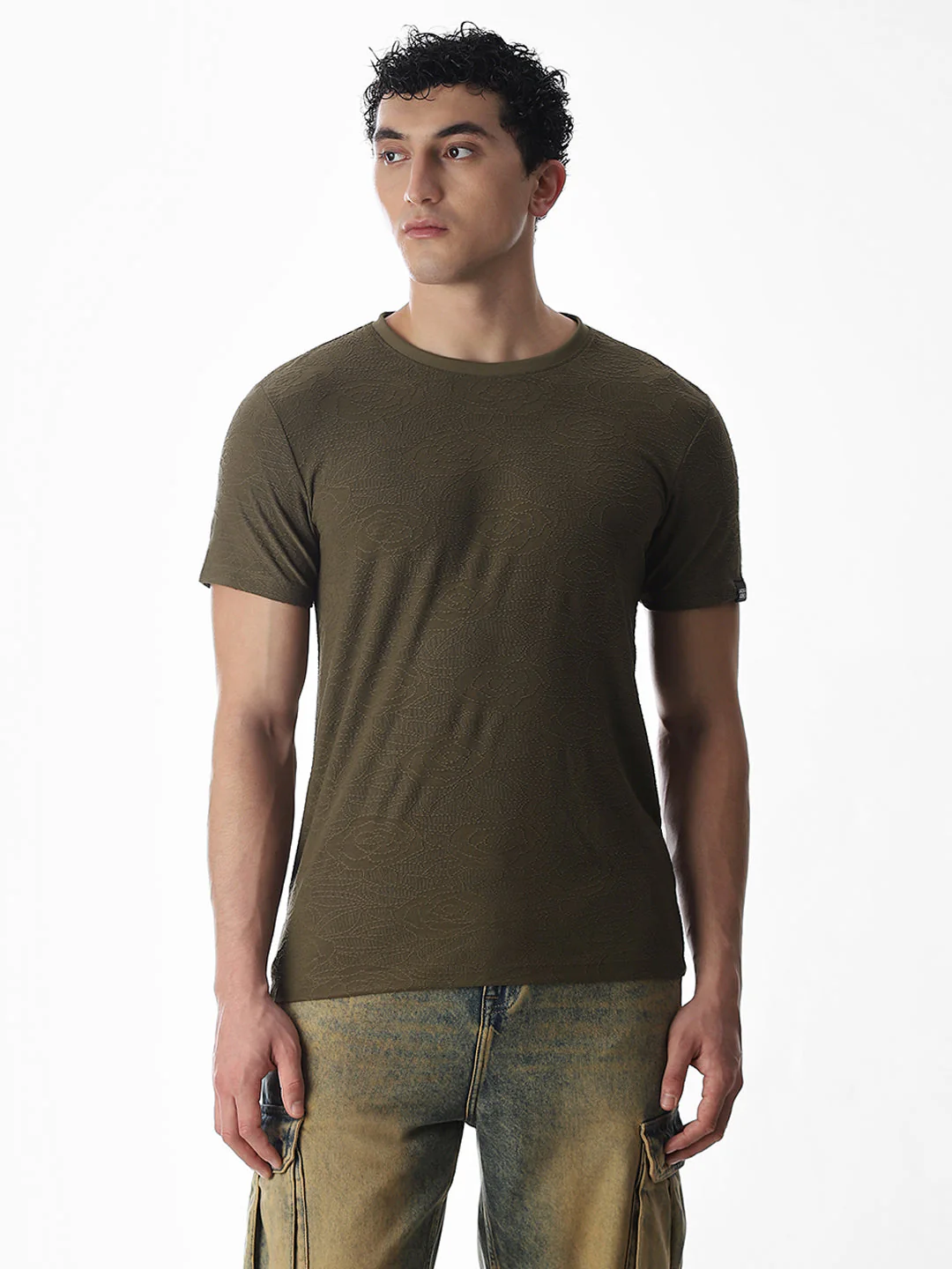 Cut & Sew Jacquard T-shirt - Image 2