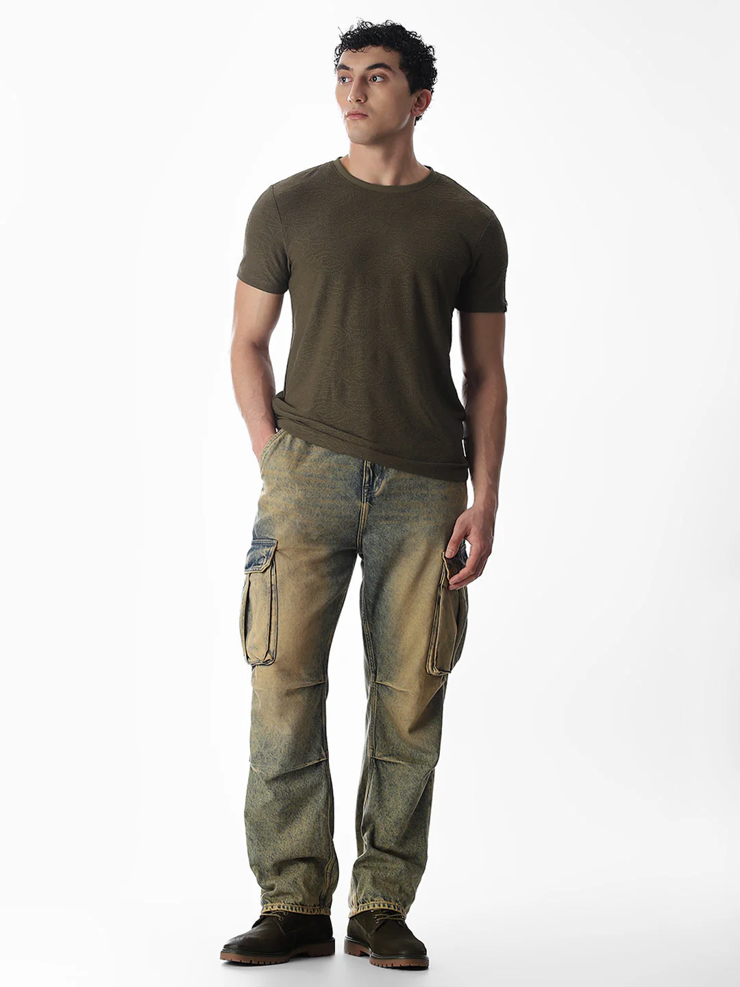 Cut & Sew Jacquard T-shirt - Image 6