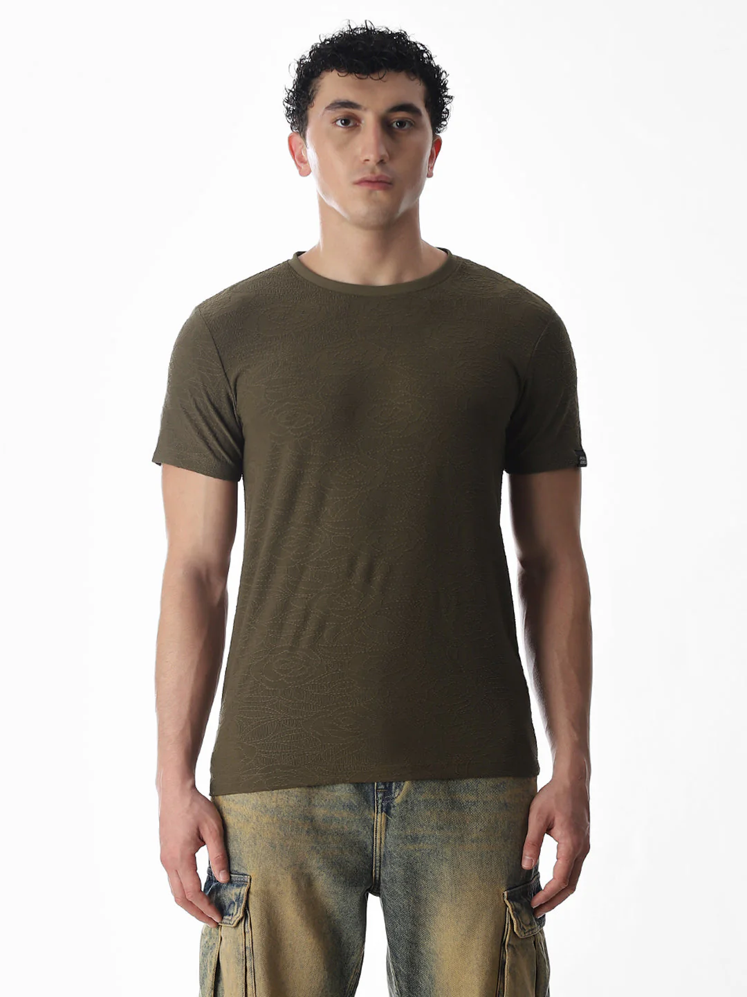 Cut & Sew Jacquard T-shirt - Image 8