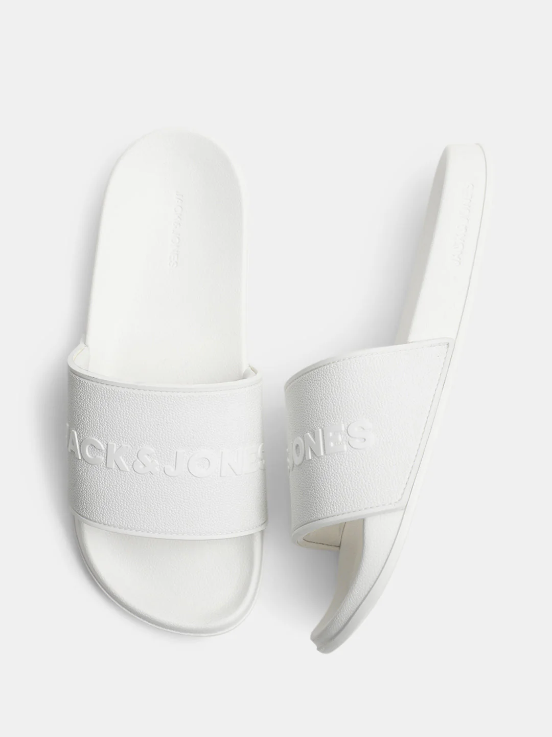White Glossy Logo Pool Sliders - Image 3
