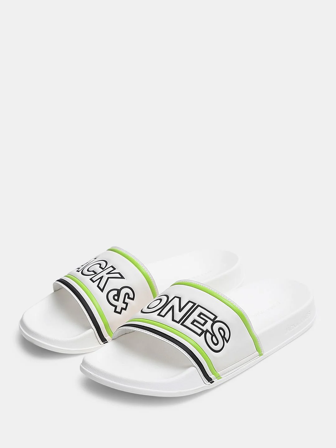 White Contrast Logo Pool Sliders - Image 6