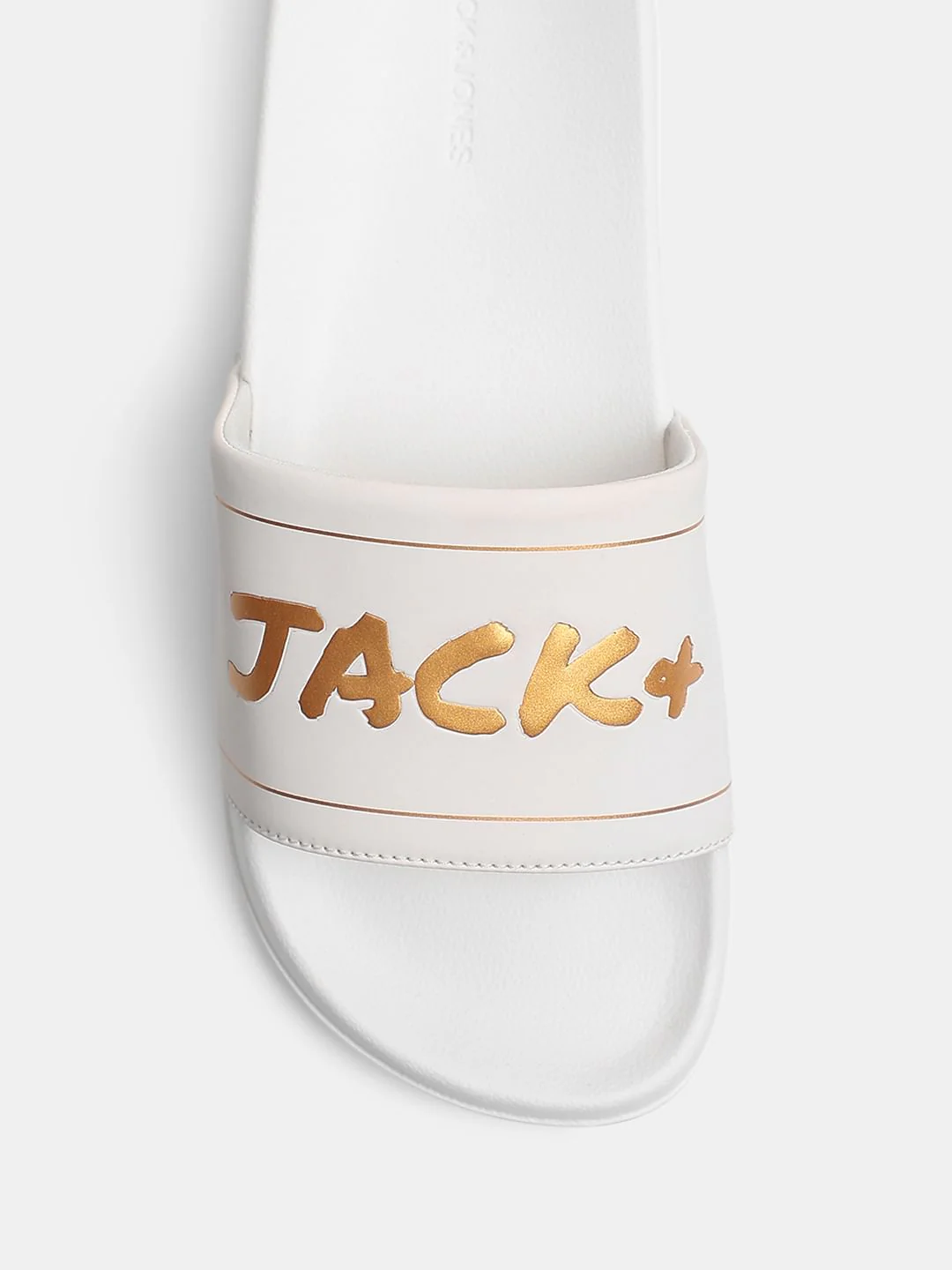 White Logo Print Pool Sliders - Image 7