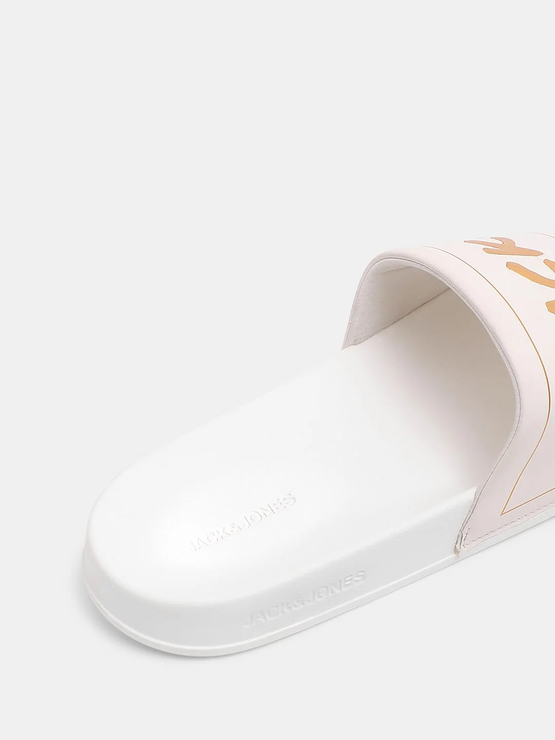 White Logo Print Pool Sliders - Image 8