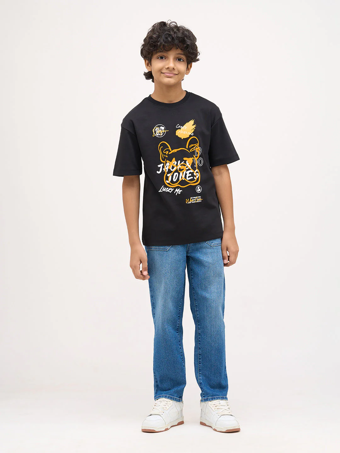 Boys Mid Rise Washed Loose Fit Jeans - Image 5