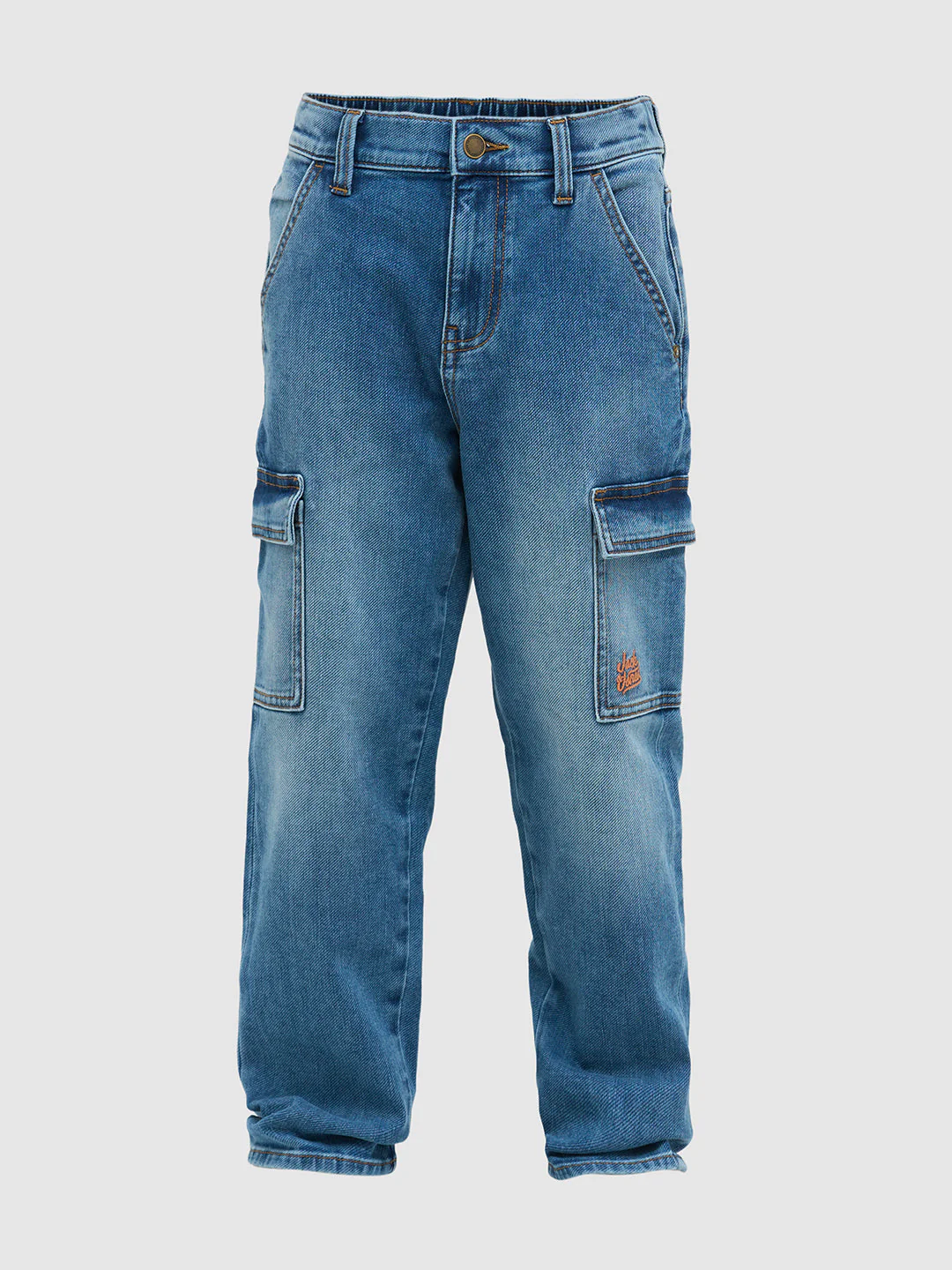 Light Blue Washed Loose Fit Jeans - Image 7