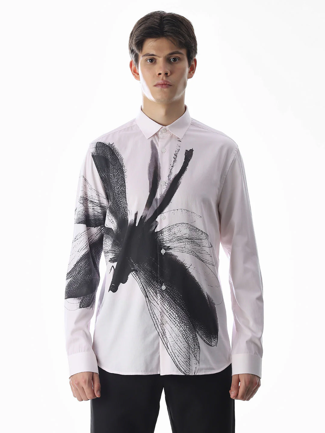 Printed Slim Fit Shirt - White - Image 8