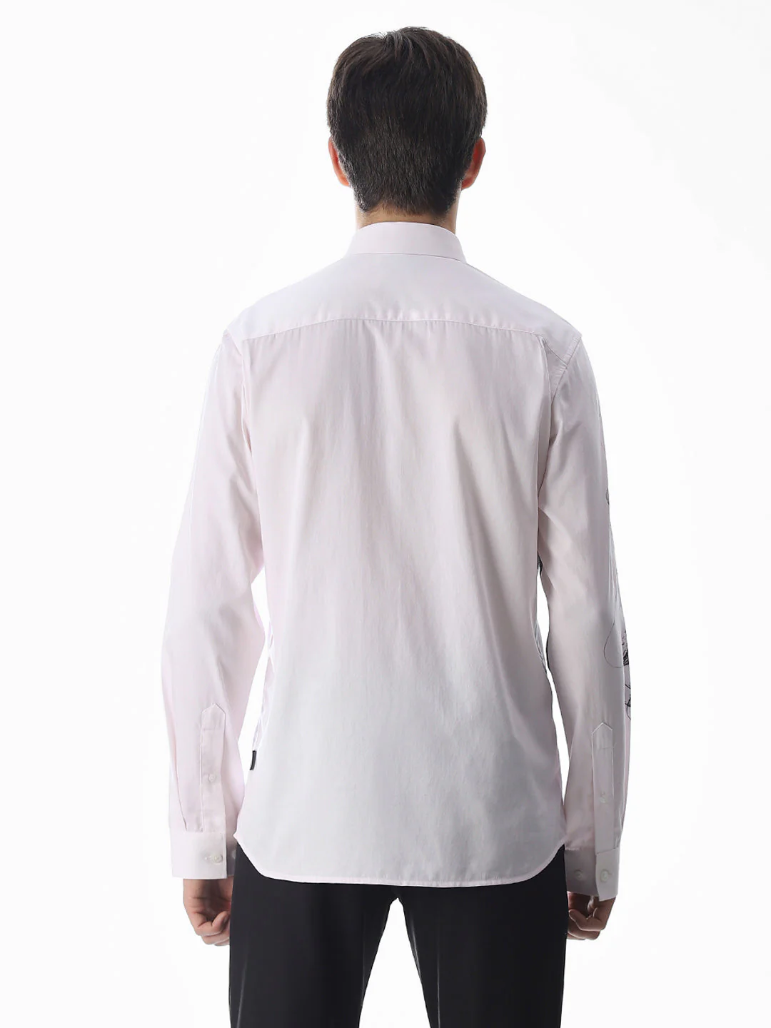 Printed Slim Fit Shirt - White - Image 9