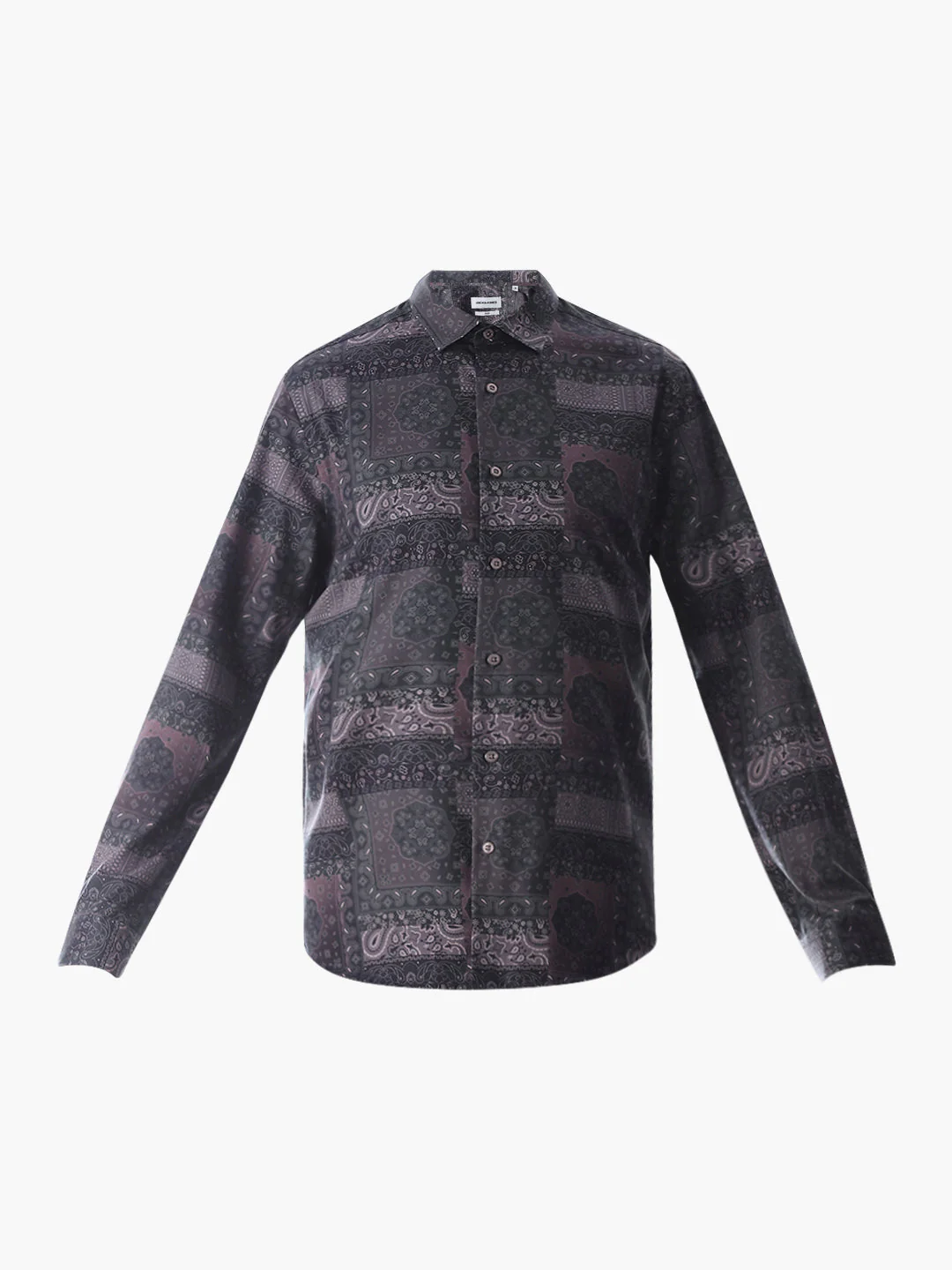 Printed Purple Slim Fit Shirt - Image 7