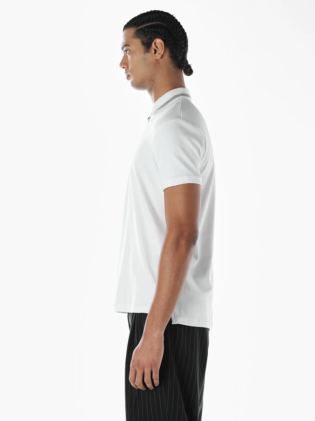 Logo Print Zipped Polo - Image 3