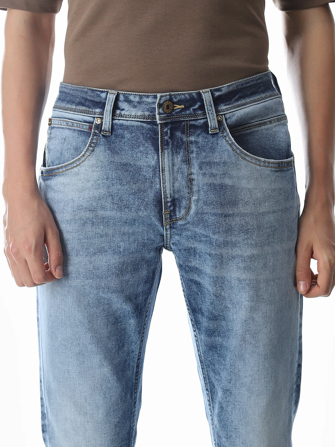Heavily Washed Clark Regular Fit Jeans - Image 4