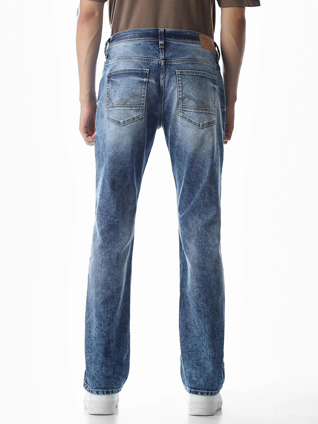 Heavily Washed Clark Regular Fit Jeans - Image 9