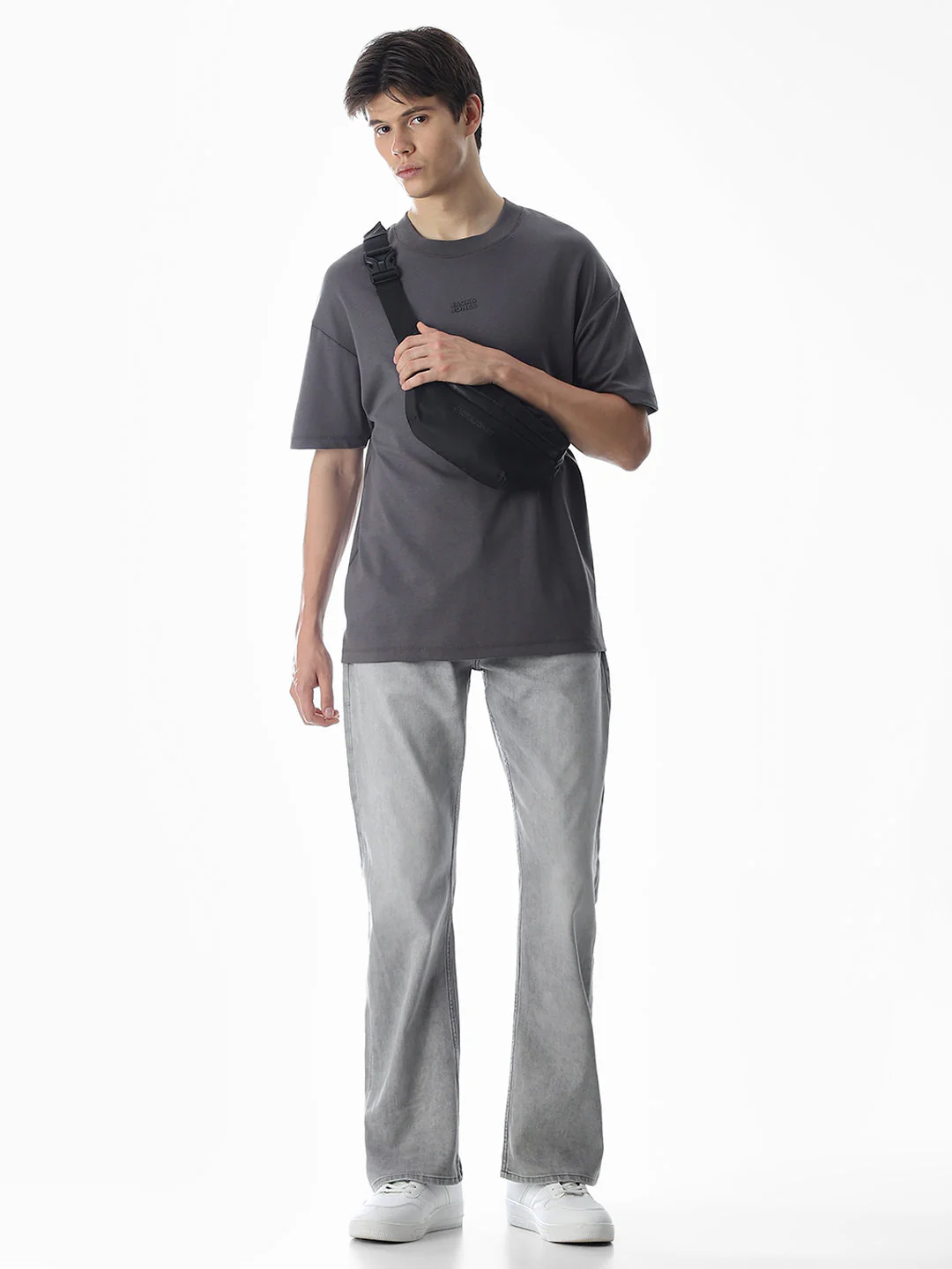 High Rise Cliff Bootcut Jeans - Light Grey - Image 6