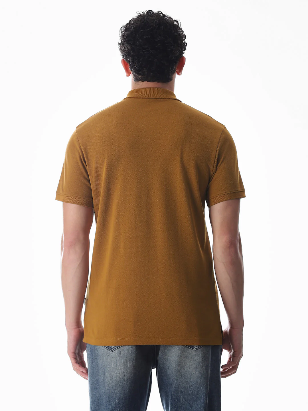 Button Placket Polo - Brown - Image 9