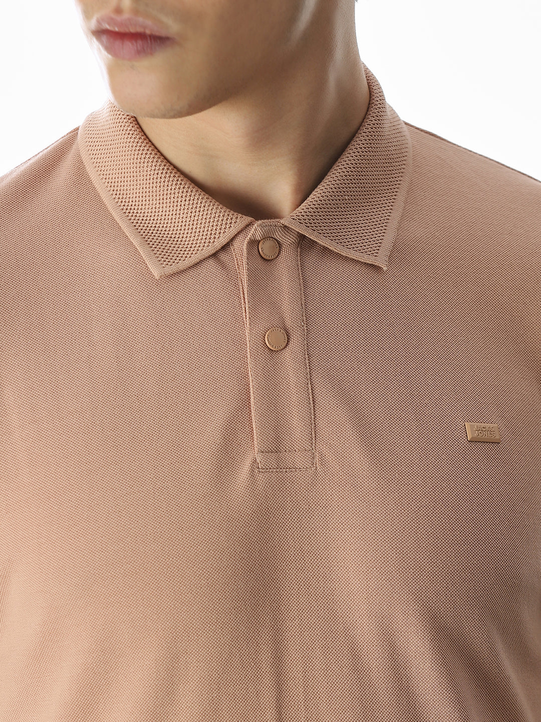 Button Placket Polo - Orange - Image 5