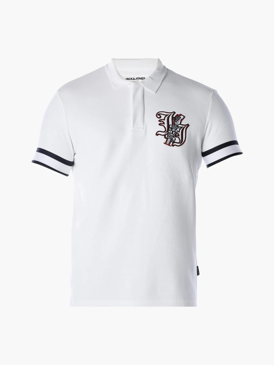 White Printed Polo - Image 7