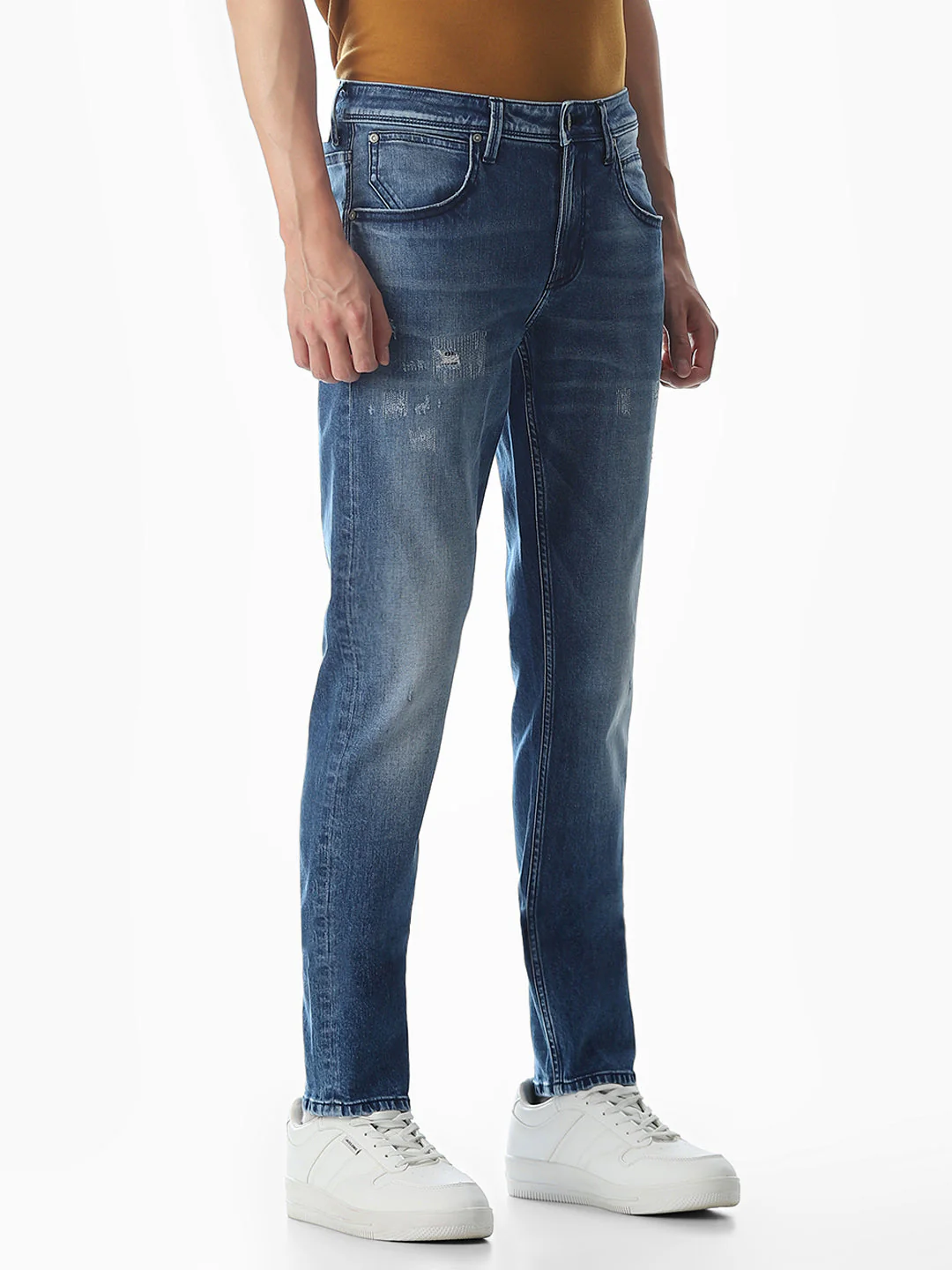 Distressed Glenn Slim Fit Jeans - Blue - Image 2