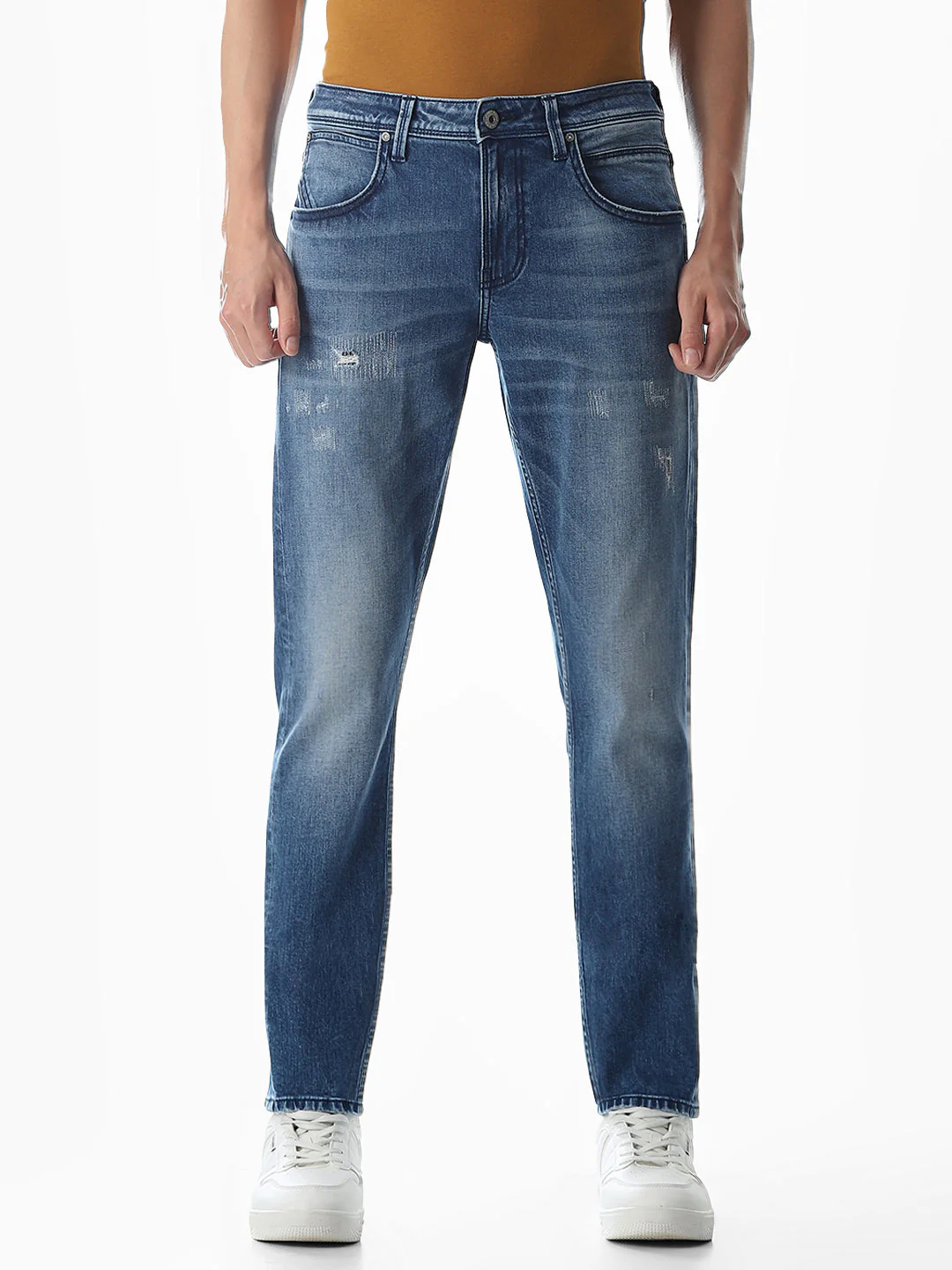 Distressed Glenn Slim Fit Jeans - Blue - Image 8