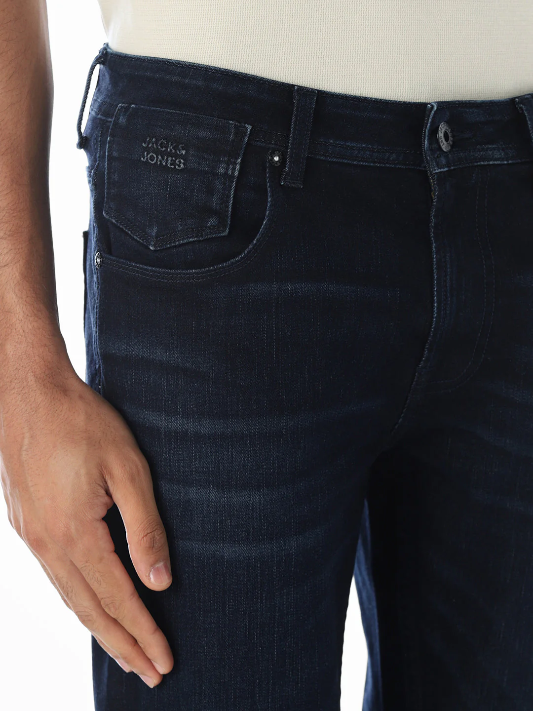 Mildly Washed 5 Pocket Skinny Jeans - Image 4