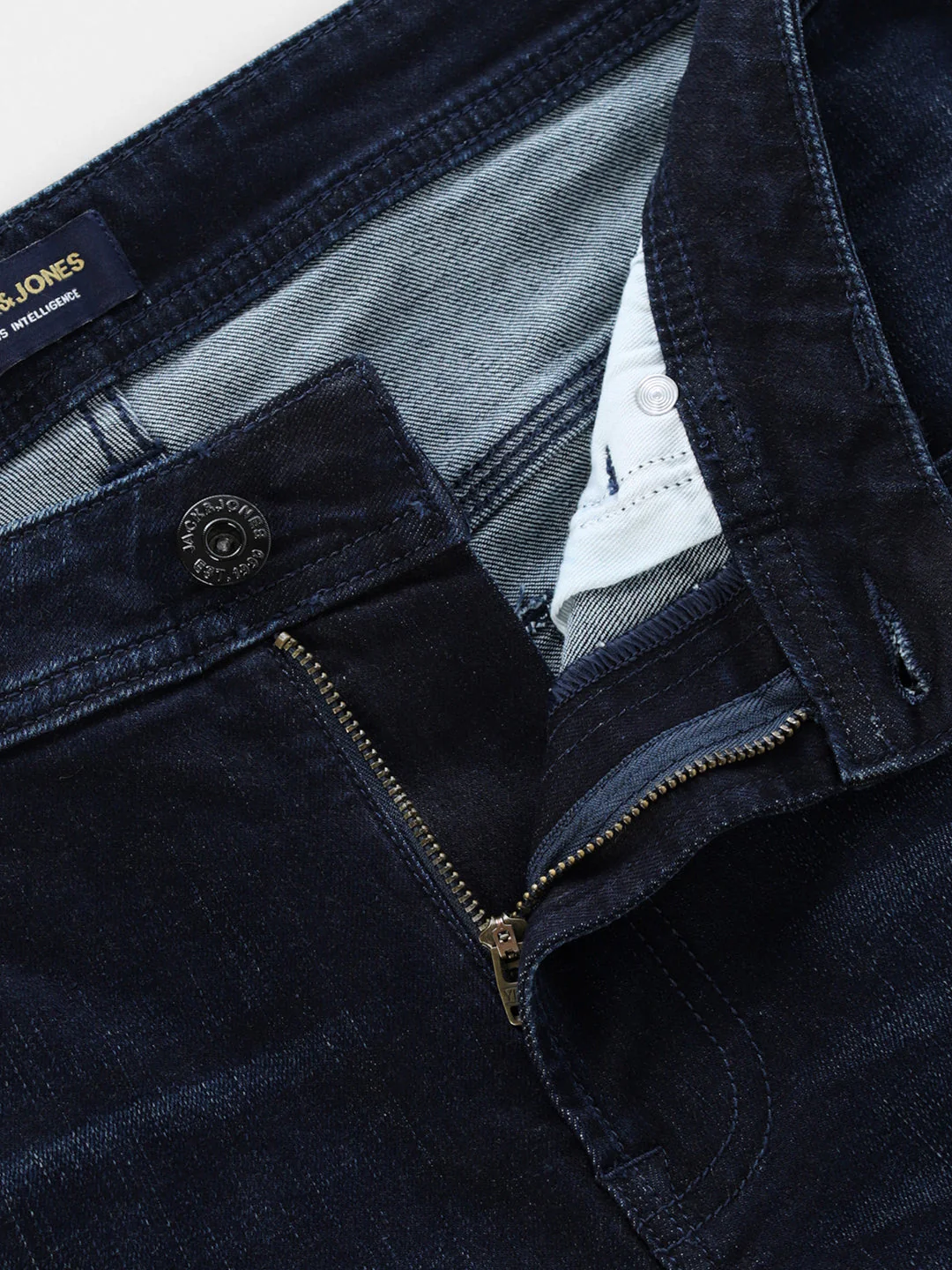 Mildly Washed 5 Pocket Skinny Jeans - Image 5