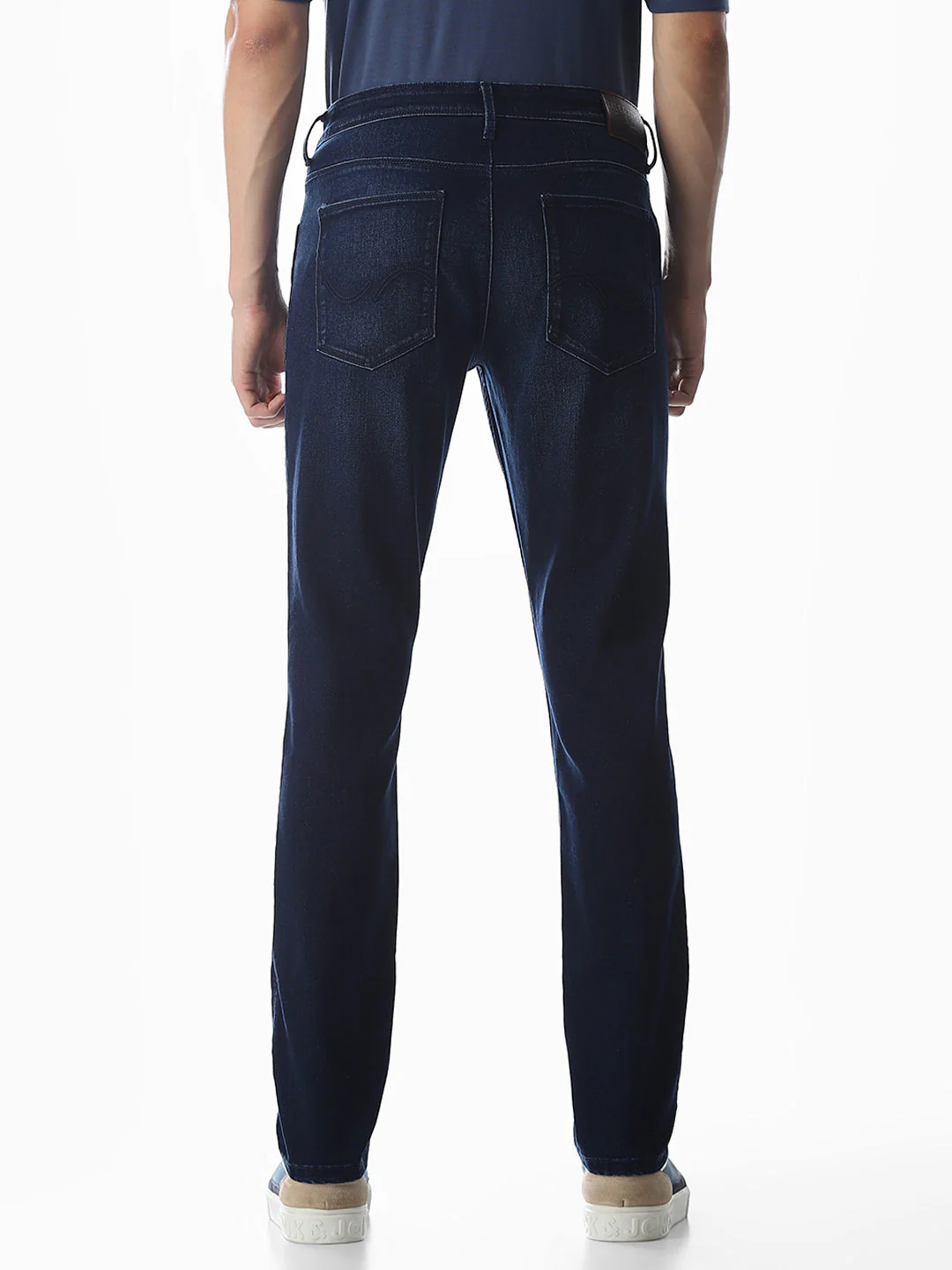 Washed Glenn Slim Fit Jeans - Dark Blue - Image 9