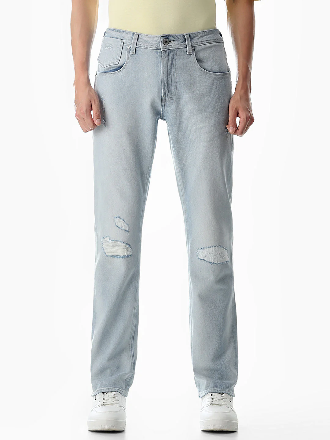 Mildly Distressed Clark Regular Fit Jeans - Image 8