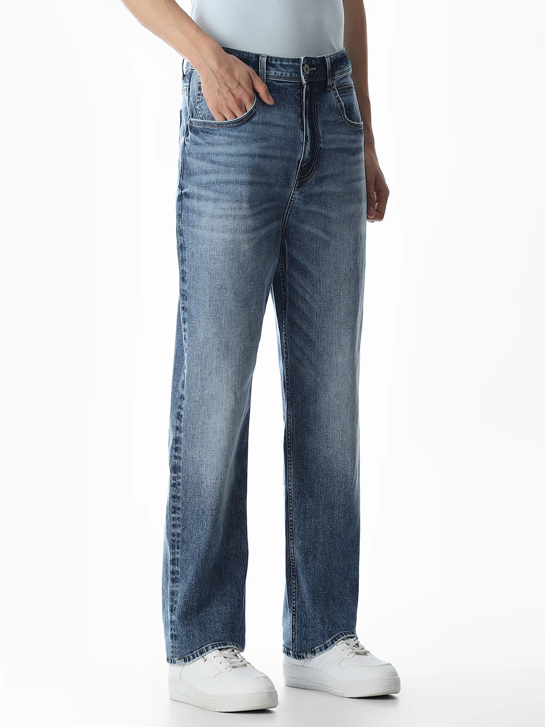 Blue 5 Pocket Dario Loose Fit Jeans - Image 2