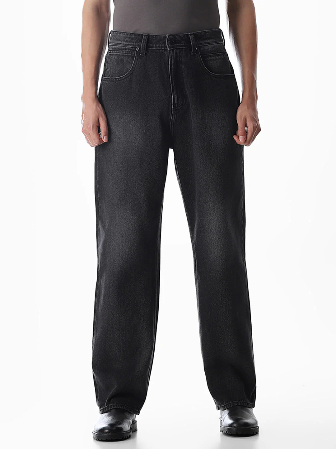 Dark Grey Dario Loose Fit Jeans - Image 8