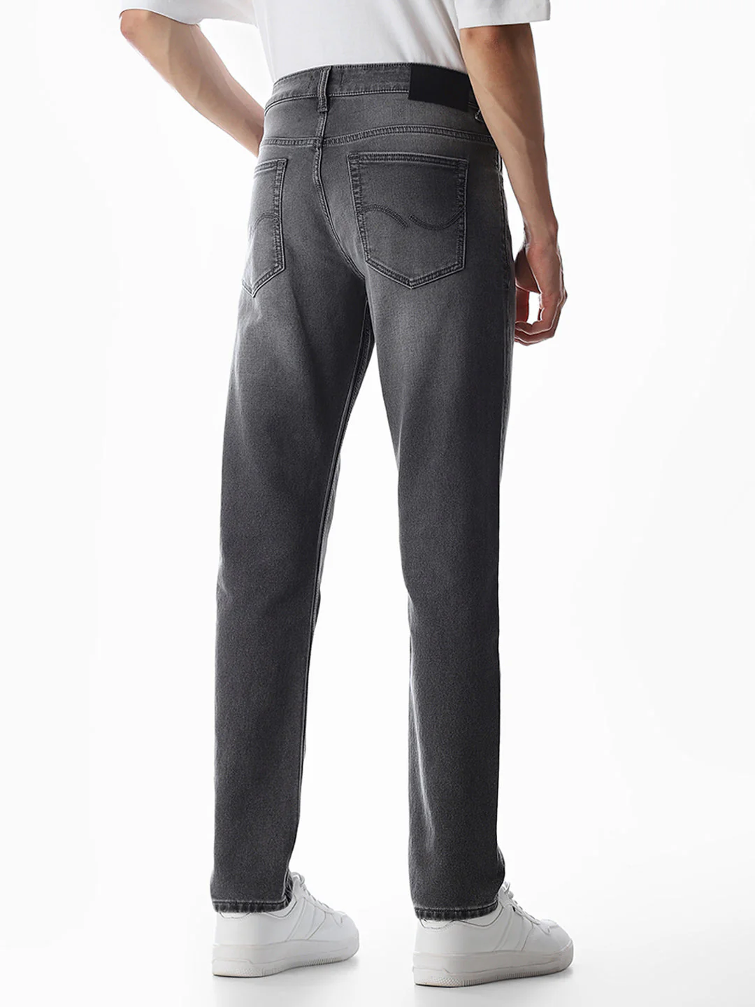 Grey 5 Pocket Glenn Slim Fit Jeans - Image 3