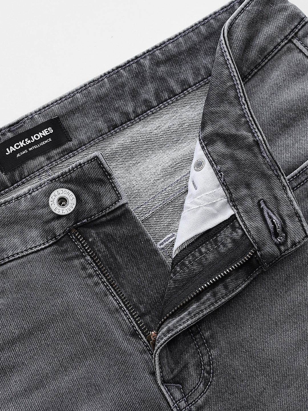 Grey 5 Pocket Glenn Slim Fit Jeans - Image 5