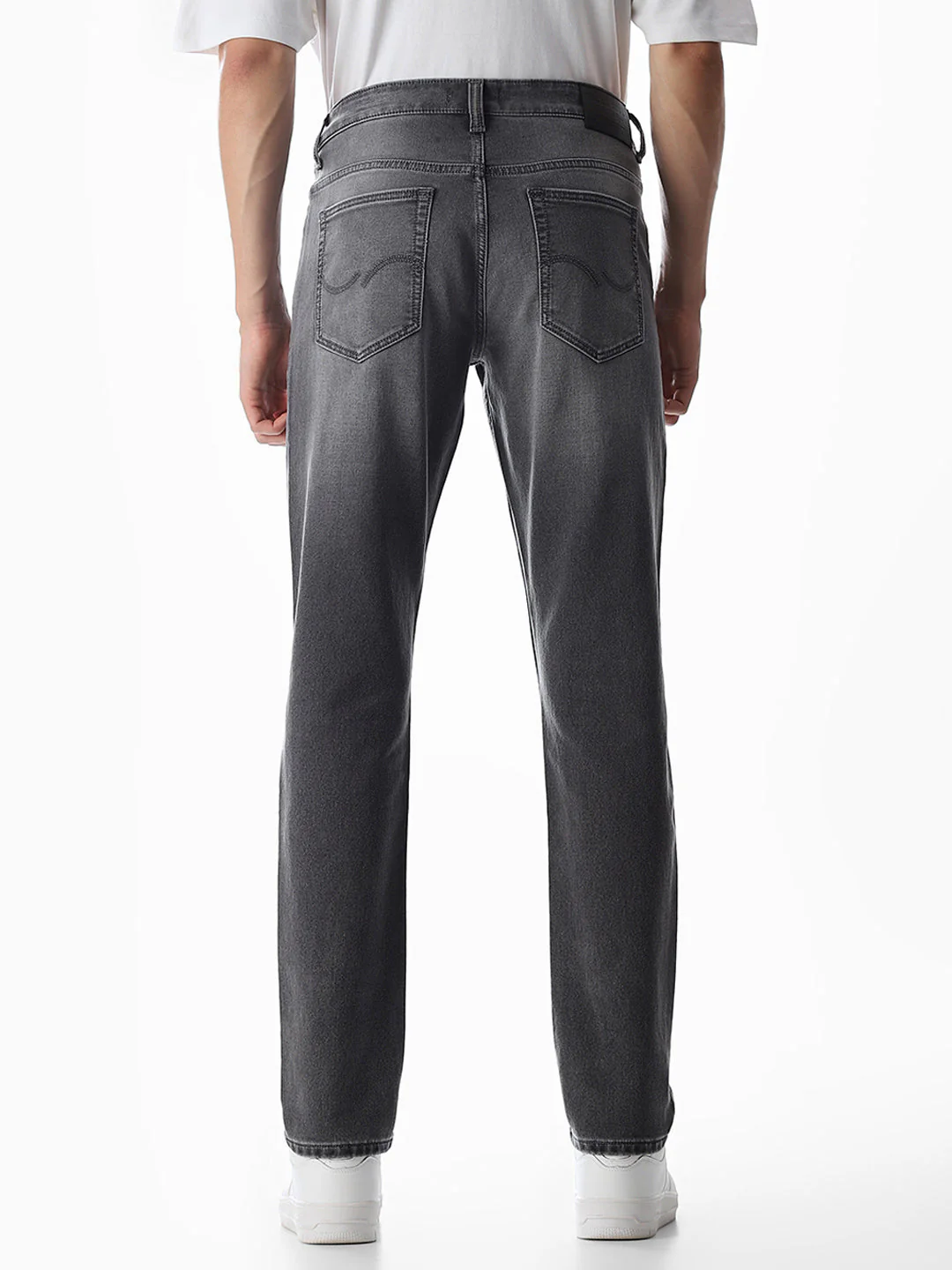Grey 5 Pocket Glenn Slim Fit Jeans - Image 9