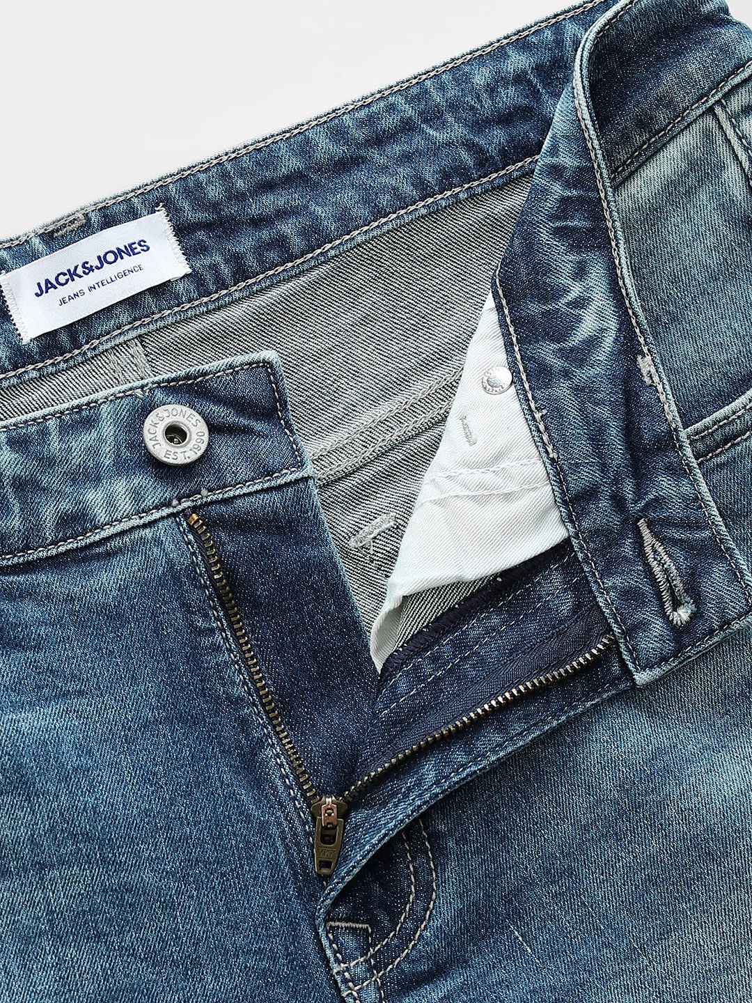 Washed Glenn Slim Fit Jeans - Light Blue - Image 5