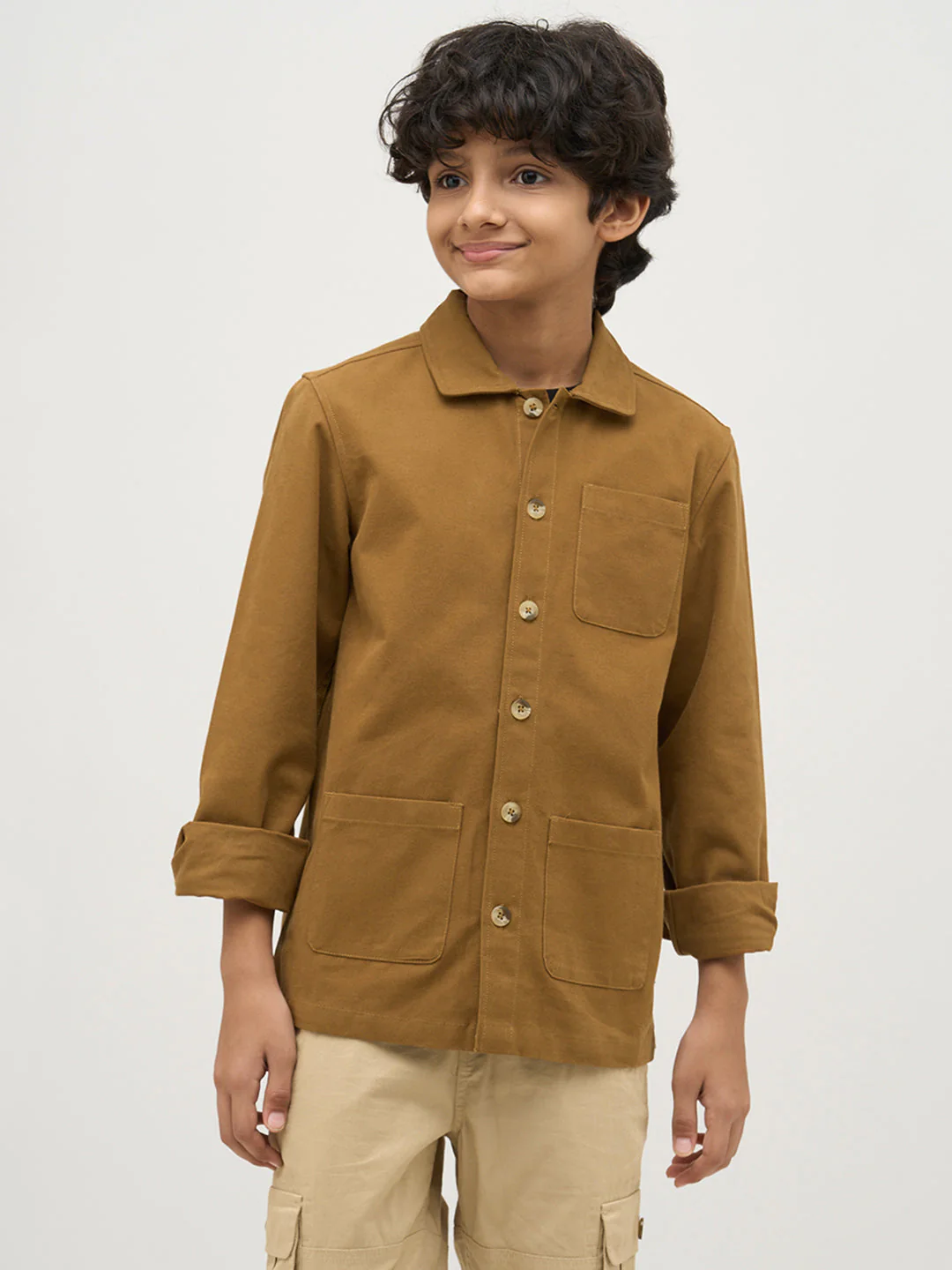 Boys 3 Pocket Cotton Shacket - Image 2