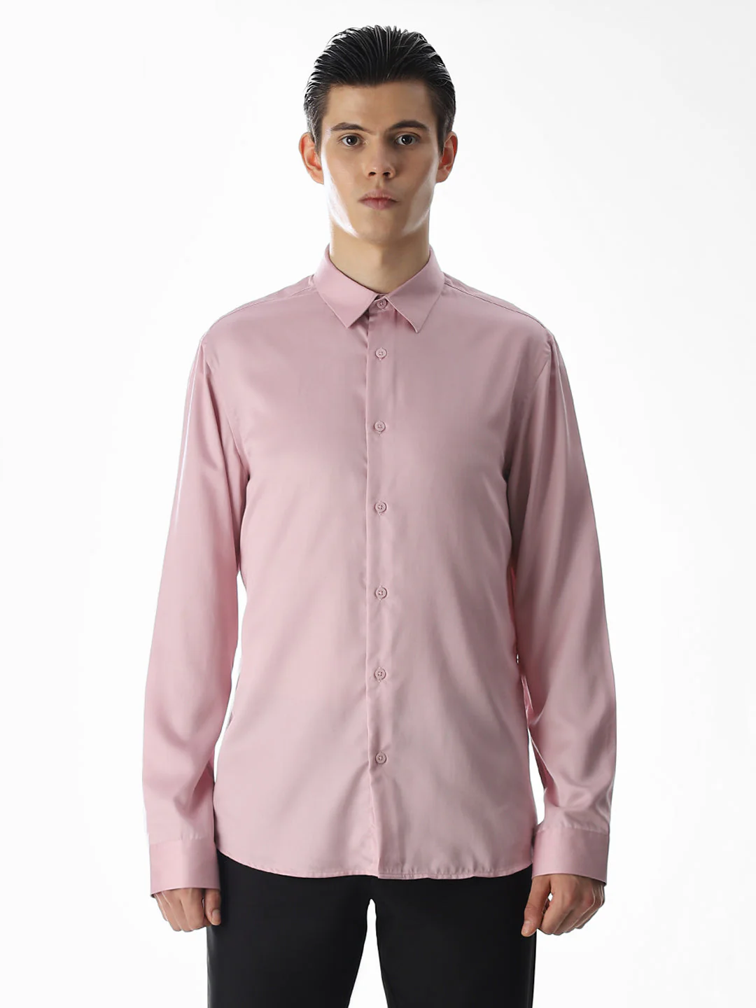 Pink Tencel Formal Shirt - Image 8