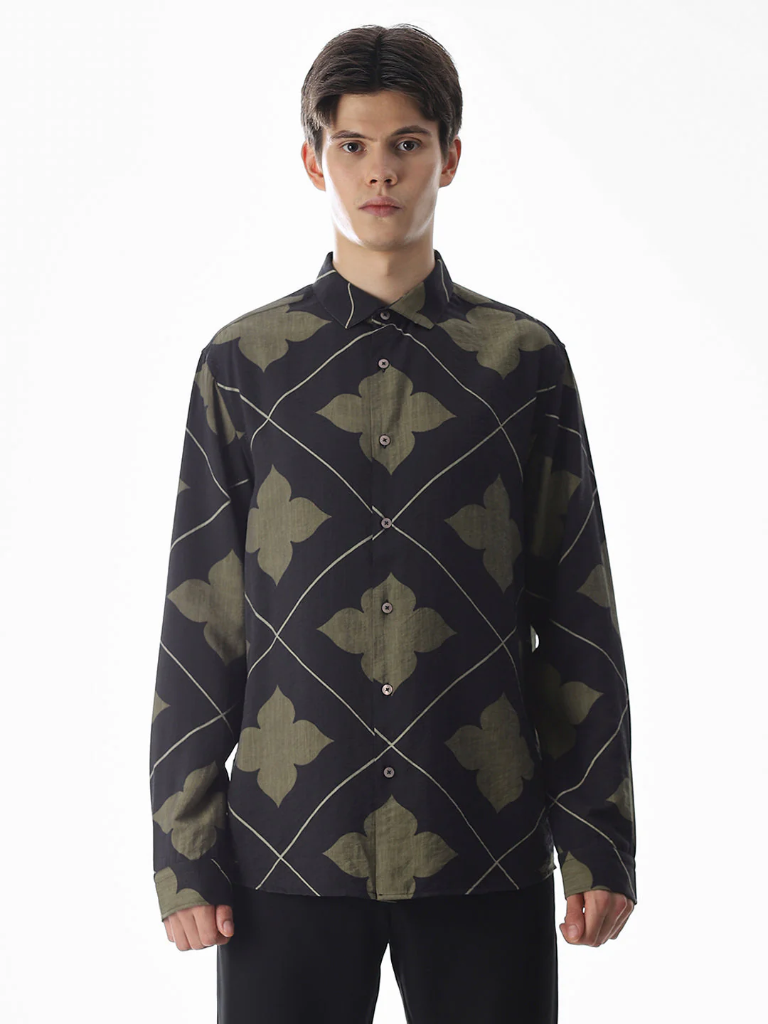 Slim Fit Printed Short Sleeves Shirt - Image 8